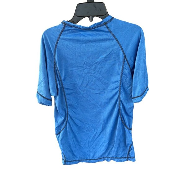 Hawke & Co Performance Blue Short-Sleeve Sportswear Shirt For Men S 100% Polyest - Picture 2 of 6